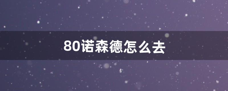 诺德森怎么去