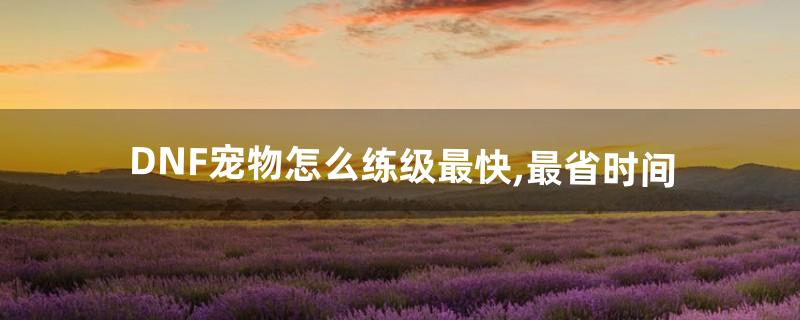 dnf宠物怎么升级 dnf宠物怎么升级