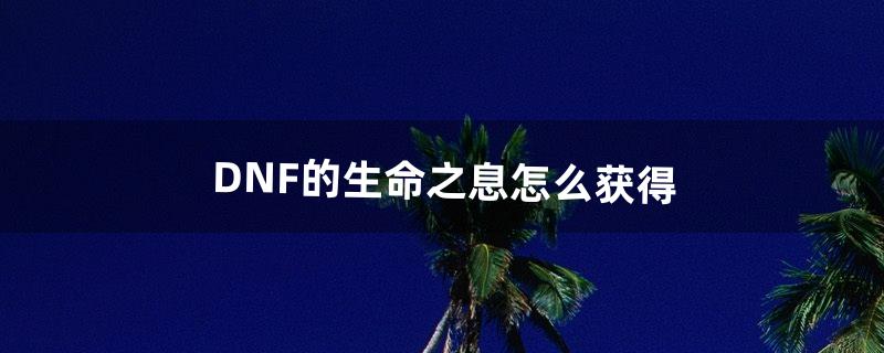 DNF的生命之息怎么获得（dnf黑夜残息npc在哪)