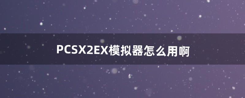 PCSX2EX模拟器怎么用啊（pcsx2模拟器支持哪些手柄)