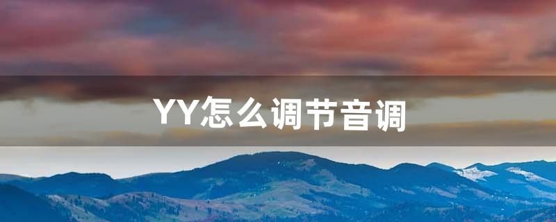 YY怎么调节音调（yy频道怎么调高音质)