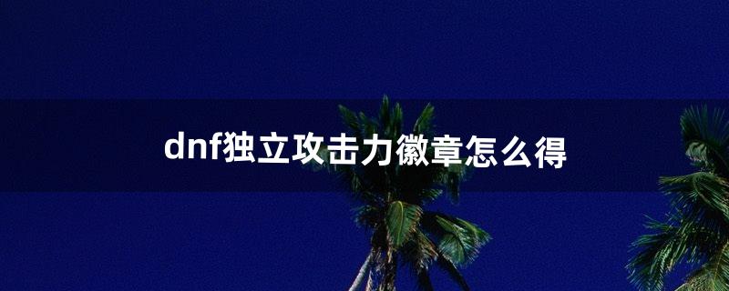 dnf徽章怎么得