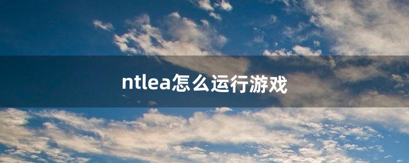 ntlea怎么运行游戏