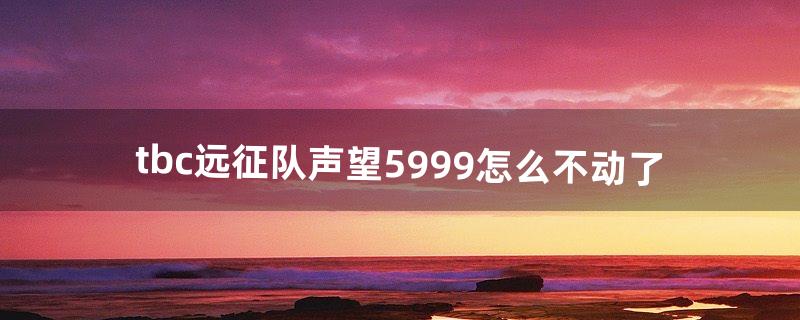 tbc远征队声望5999怎么不动了（tbc声望崇拜和崇敬)