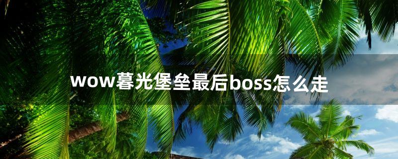 wow暮光堡垒最后boss怎么走（wow暮光预言者行走路线)