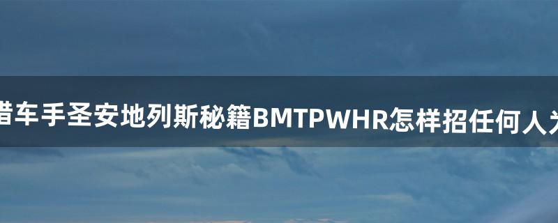 侠盗猎车手：圣安地列斯秘籍BMTPWHR怎样招任何人为小弟