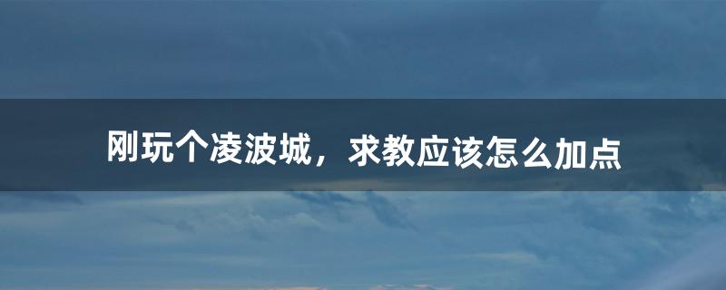 刚玩个凌波城，求教应该怎么加点（凌波城堆伤害方法)