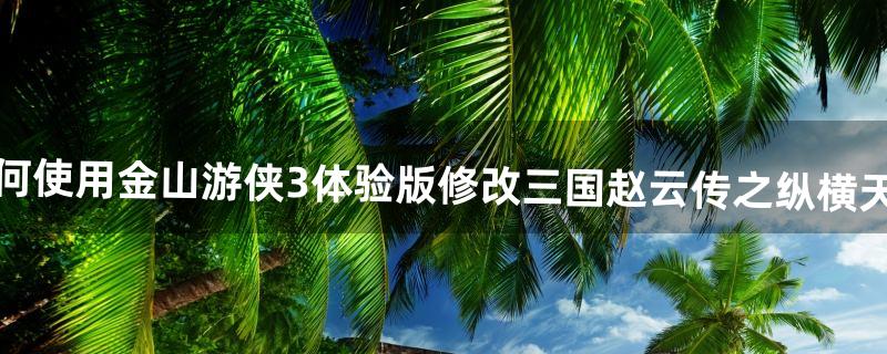 如何使用金山游侠3体验版修改三国赵云传之纵横天下