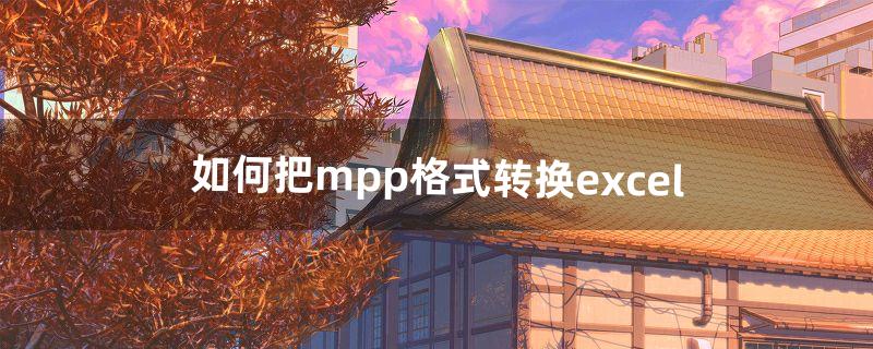 mpp文件怎么打开