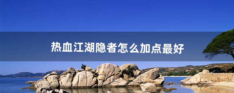 热血江湖隐者怎么加点最好（热血江湖刺客升级最佳加点)