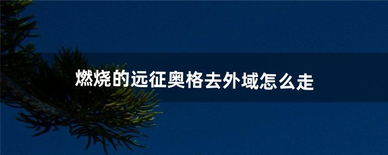 燃烧的远征奥格去外域怎么走（燃烧的远征奥格瑞玛怎么去外域)