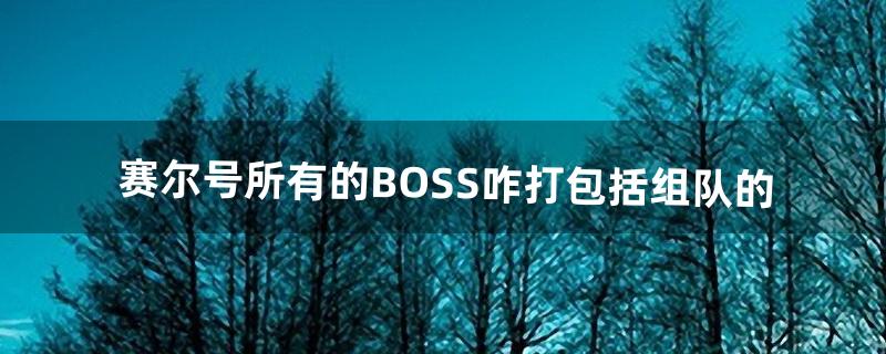 赛尔号所有的BOSS咋打(包括组队的）（赛尔号组队boss在哪里)