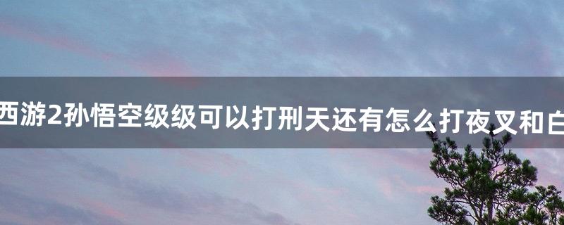 造梦西游2孙悟空级级可以打刑天还有怎么打夜叉和白骨精