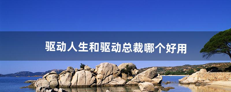 驱动人生和驱动总裁哪个好用（驱动精灵驱动人生鲁大师哪个好用)