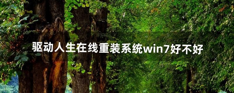 驱动人生在线重装系统win7好不好（驱动人生怎么一键重装系统)