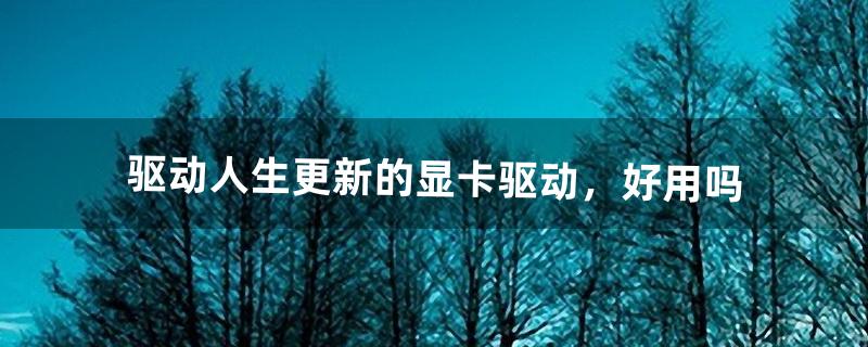 驱动人生怎么样