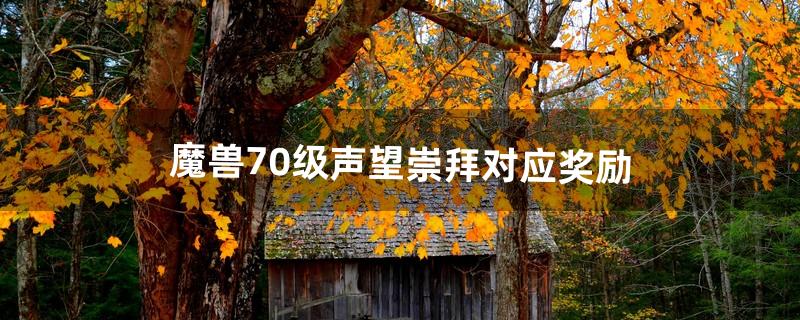 魔兽70级声望崇拜对应奖励（70级声望崇拜对应奖励)