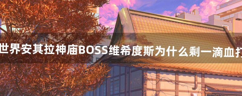 魔兽世界安其拉神庙BOSS维希度斯为什么剩一滴血打不死