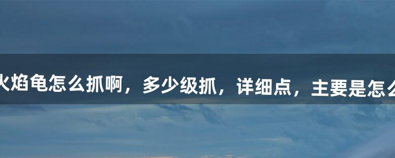 魔兽世界泰罗佩内(惧龟)火焰龟怎么抓啊，多少级抓，详细点，主要是怎么抓，有啥技巧没，最好