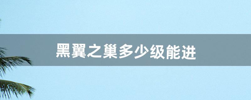 黑翼之巢多少级能进（59级可以进黑翼之巢不)